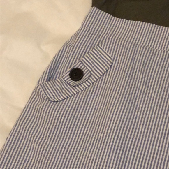 AB STUDIO Dark Grey, Blue & White Stripe Dress - Picture 5 of 11